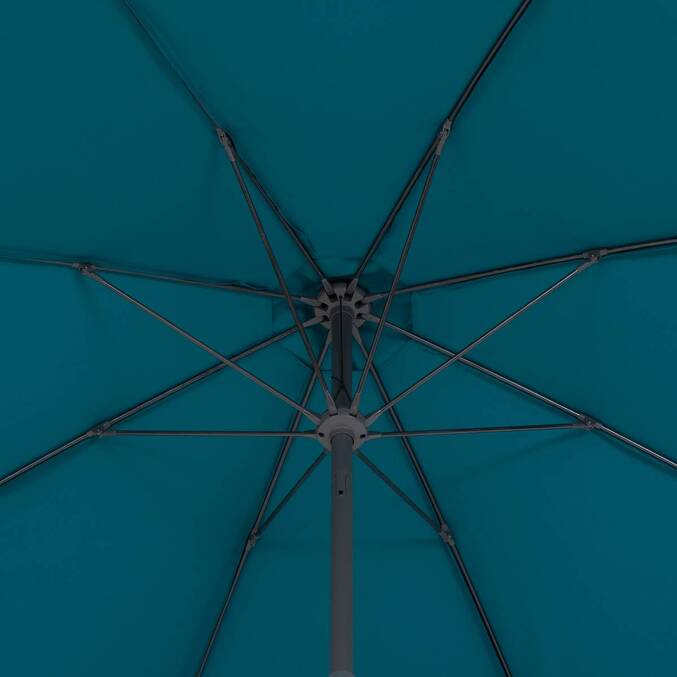 Parasol droit rond SISKO Bleu canard