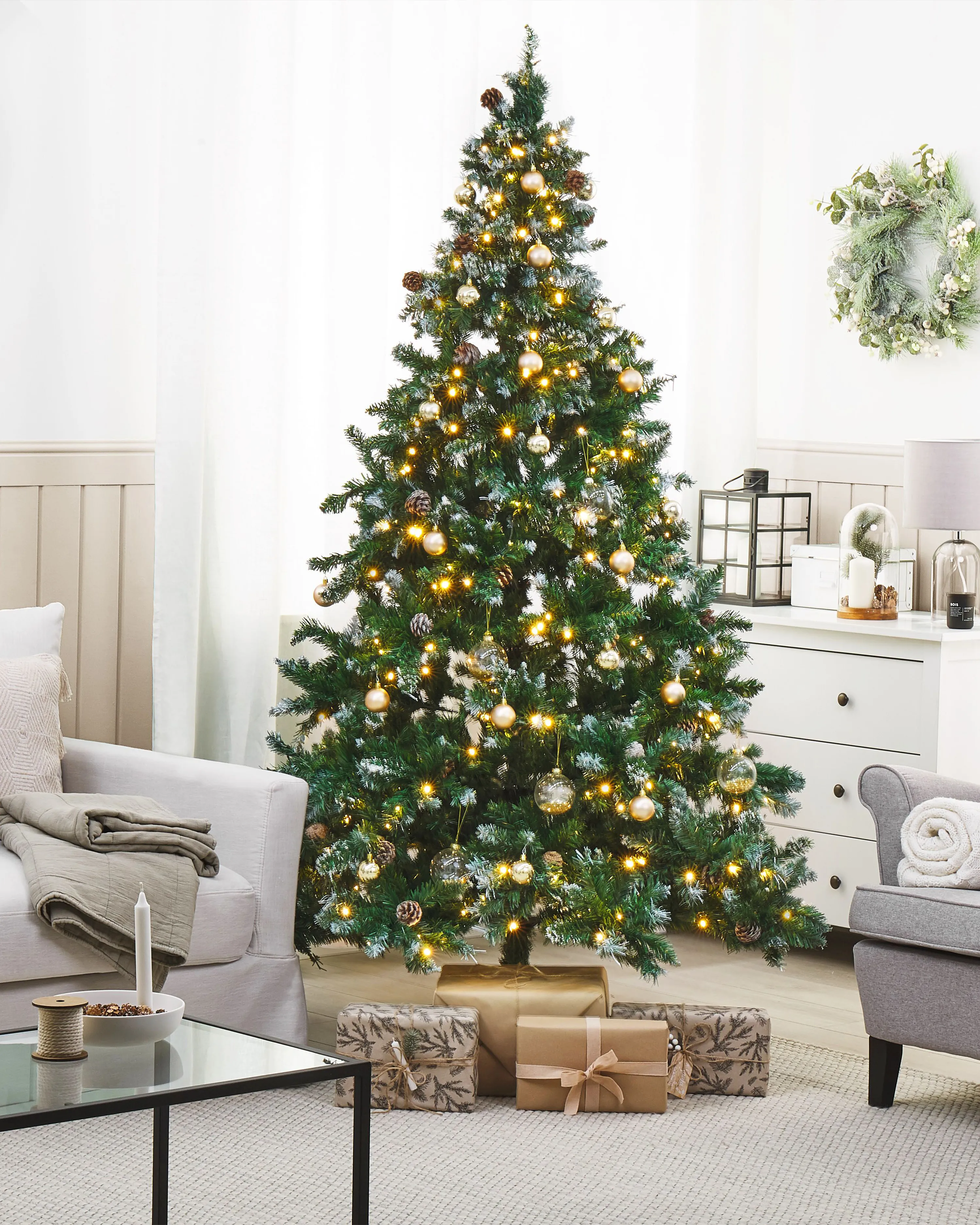 Kunstkerstboom LED PALOMAR 210 cm Groen