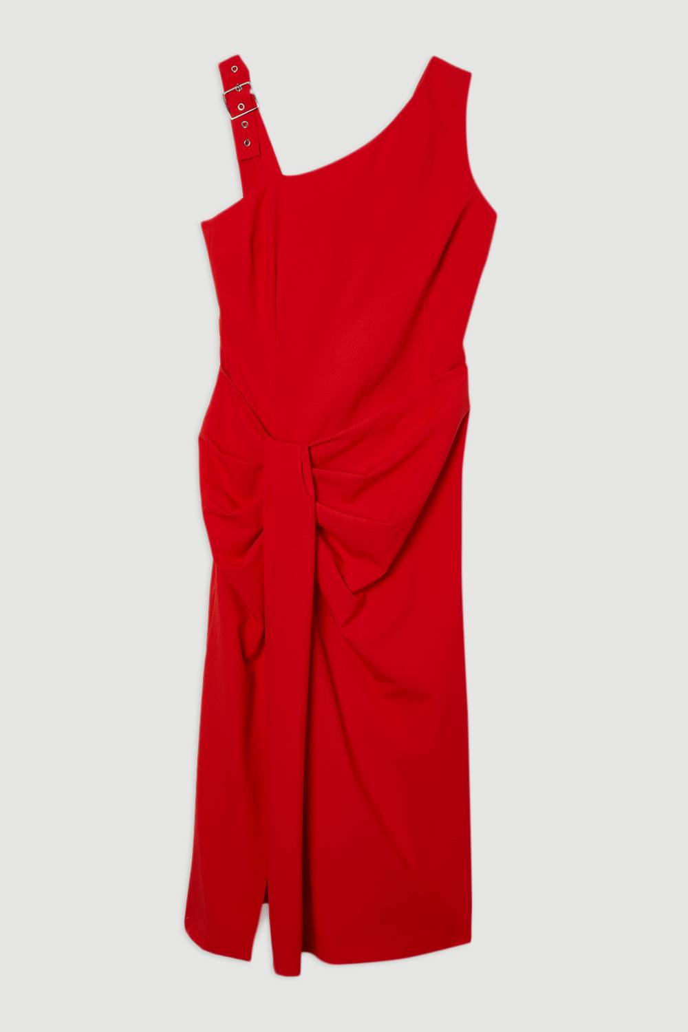 KarenMillen Robe ajustée à encolure asymétrique avec détails en fines bretelles
