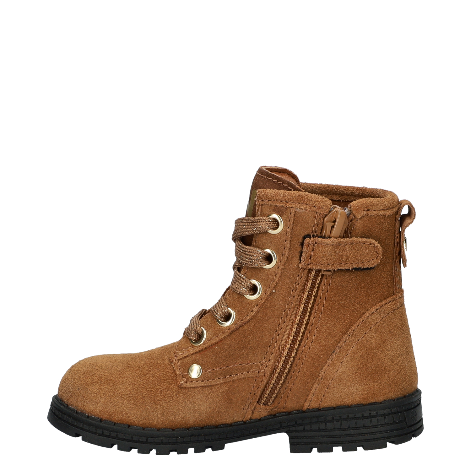 meisjes veterboot Nelson Kids Cognac