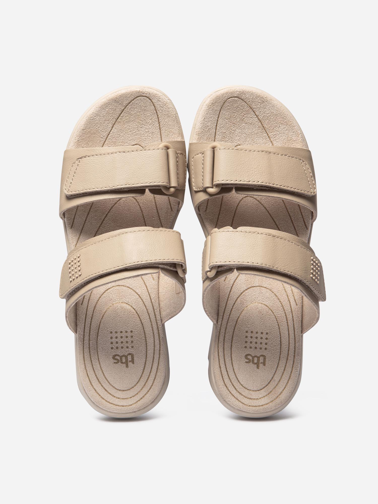 Mule Femme Légère Dessus Cuir Beige