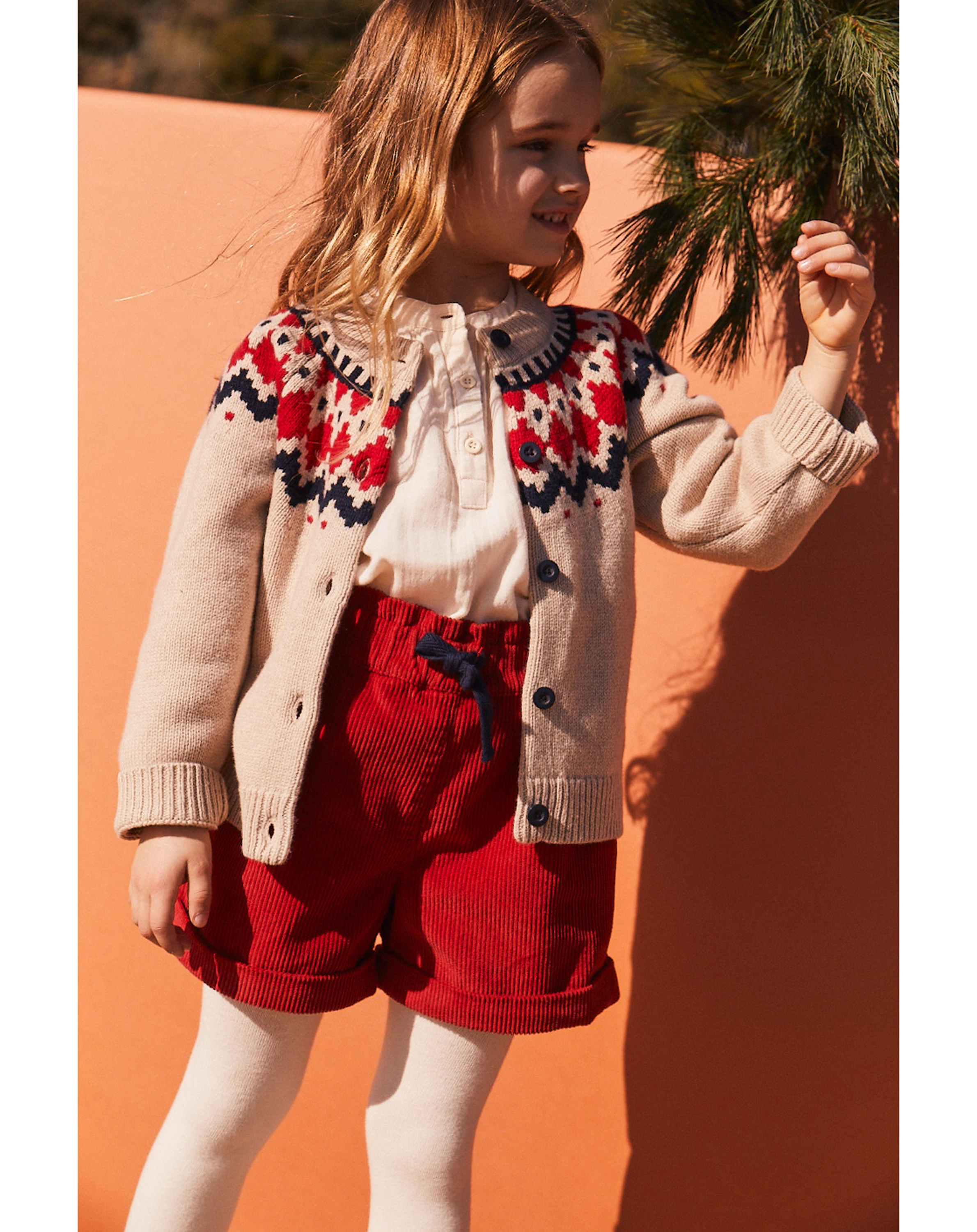 Strickjacke L'HIVER mit Leinen in trench