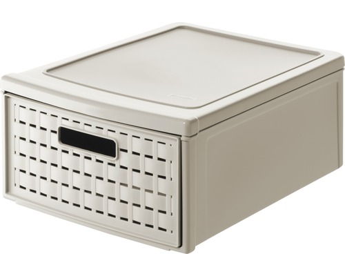 Kleine landelijke ladekast, 8,3 l cappuccino, 35x26x14,5 cm