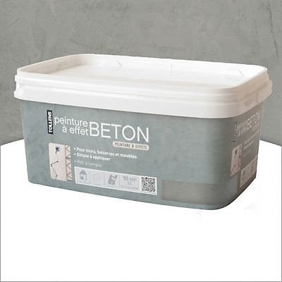 Peinture Tollens effet béton anthracite 2L