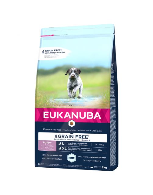 Eukanuba Pup & Junior Large Grain Free Zeevis - Puppy-Hondenvoer