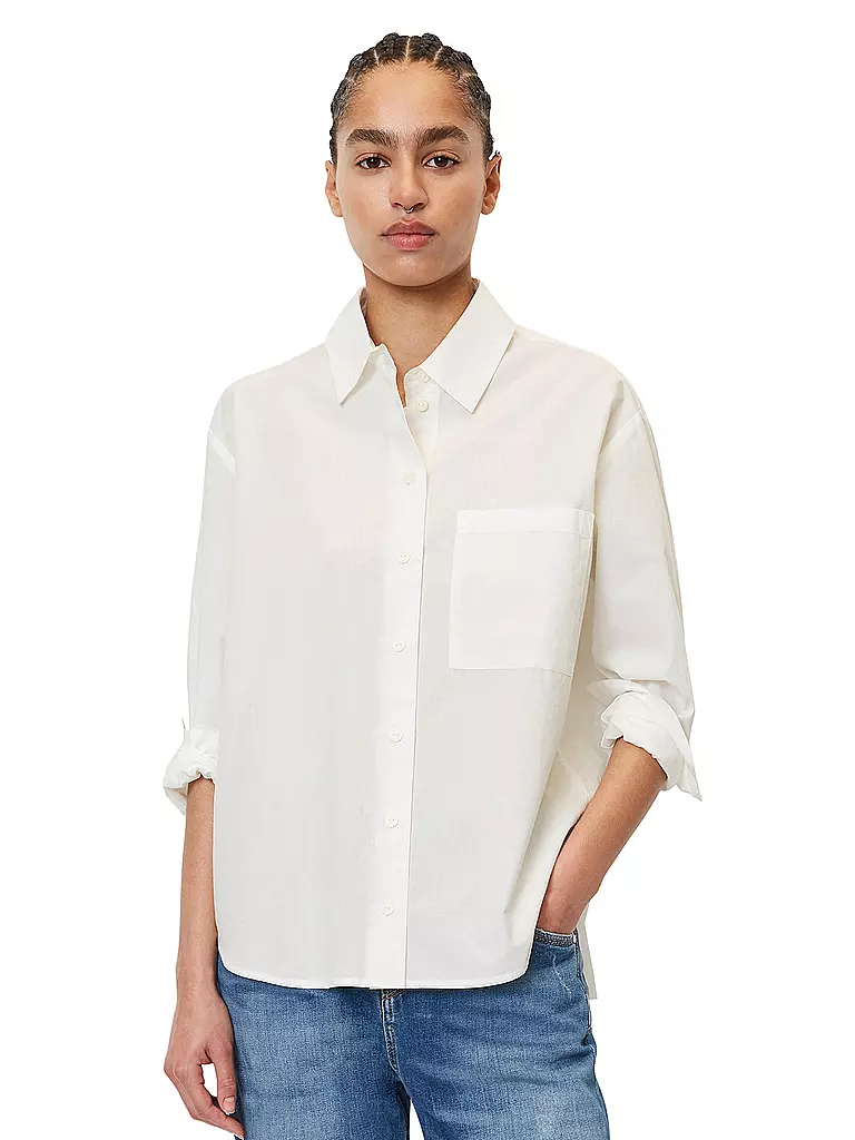 MARC O' POLO DENIM Hemdbluse weiss