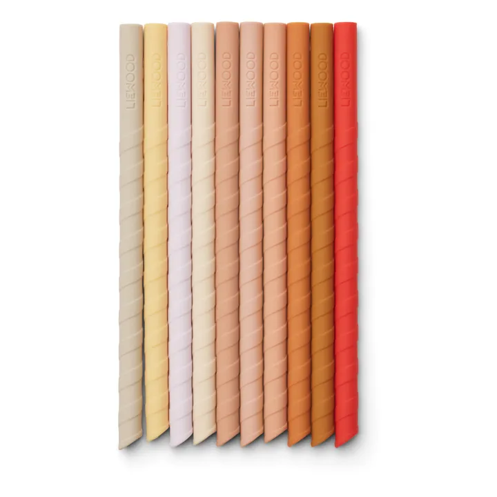 Liewood Pailles Timoti en silicone - Set de 10 | Jaune pâle
