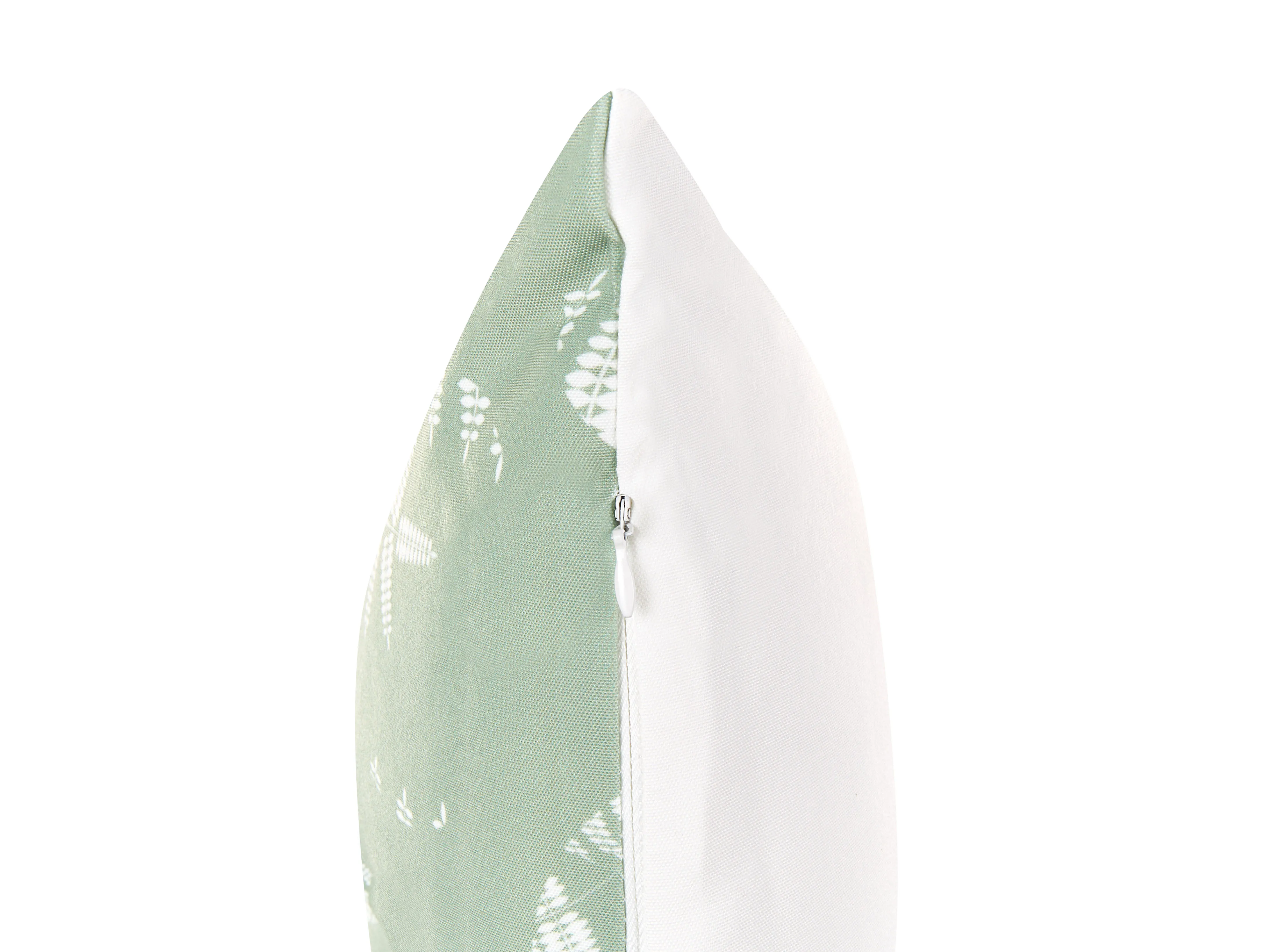 Set van 2 tuinkussens ALASSIO bladpatroon 40 x 60 cm Groen