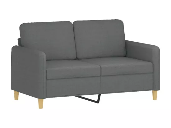 Ensemble de canapés 3 pièces coussins gris foncé tissu
