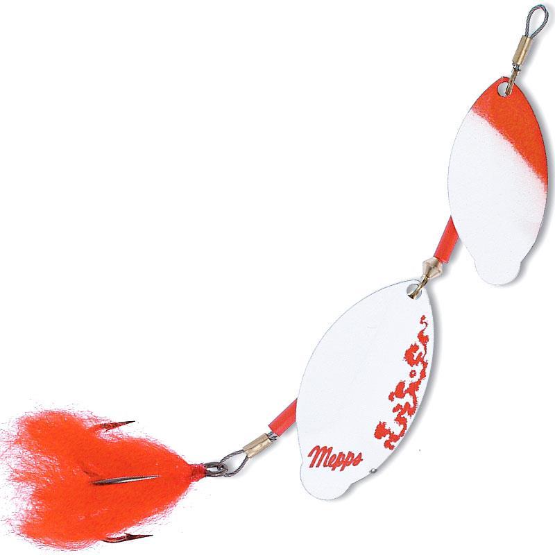 Cuiller Tournante Mepps Tandem Brochet Rouge Blanc Argent