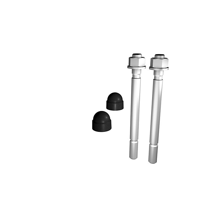 Cheville pour sol Prestio béton avec capuchon noir Kordo, lot de 2