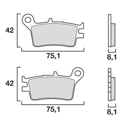 Plaquettes de freins Brembo Organique arrière