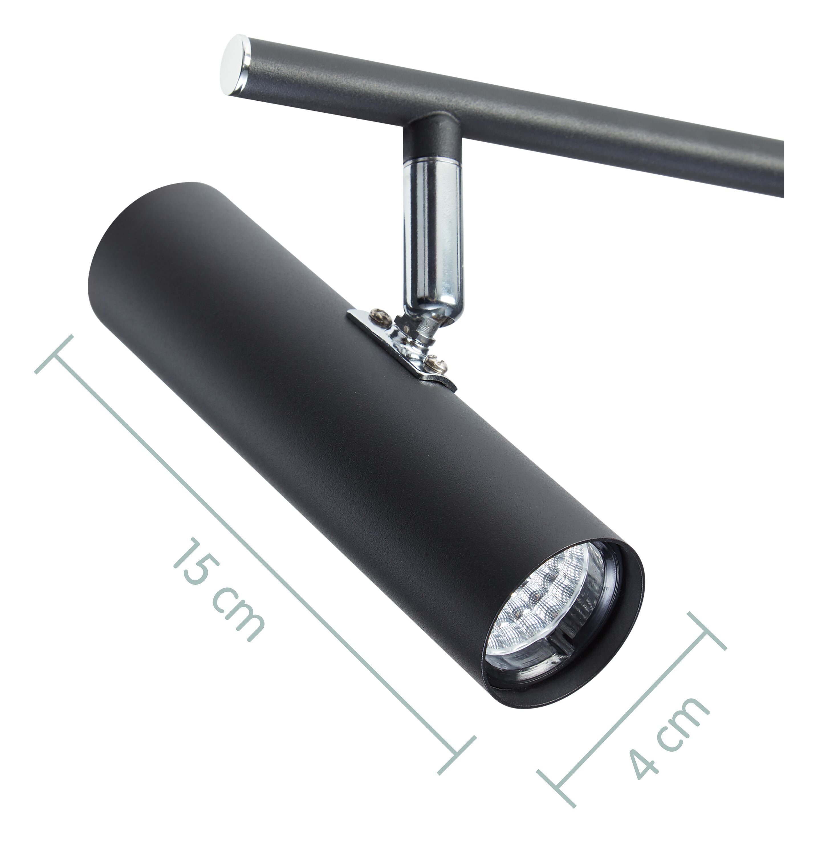 SORIA Spot - Schwarz / B: 31.0 cm x T: 13.5 cm x H: 15.0 cm