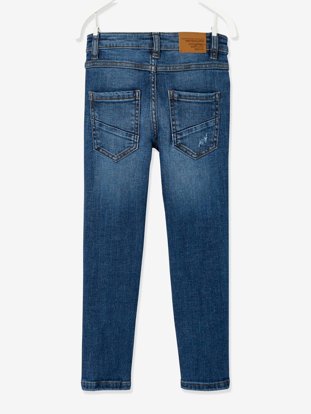 Calça jeans Superflex para meninos, lavagem azul escura