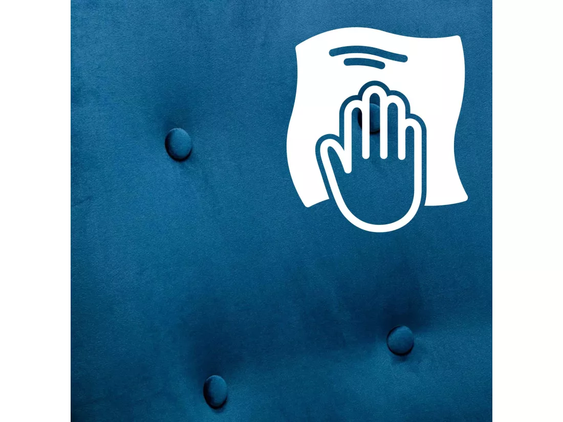 Chaise à bascule - Velours & Métal - Bleu - Sanka
