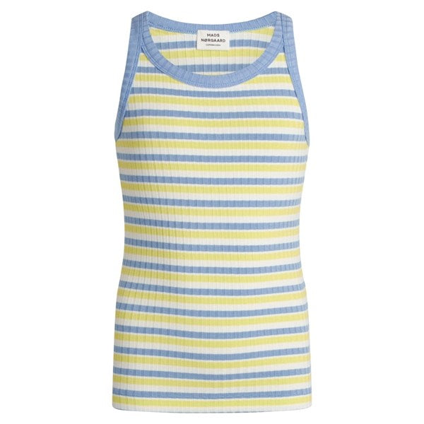 Køb Mads Nørgaard 5x5 Stripe Carinila Top Multi Sunny Lime