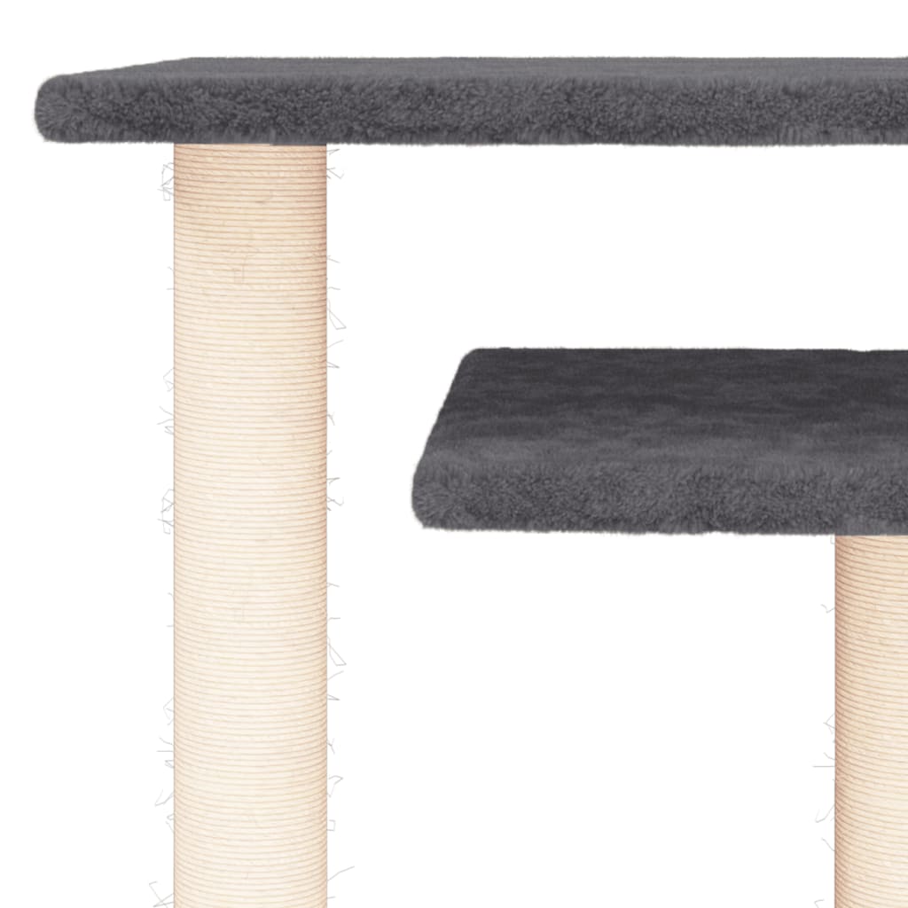 Arranhador para Gatos vidaXL com Plataformas Cinza Escuro 62,5cm