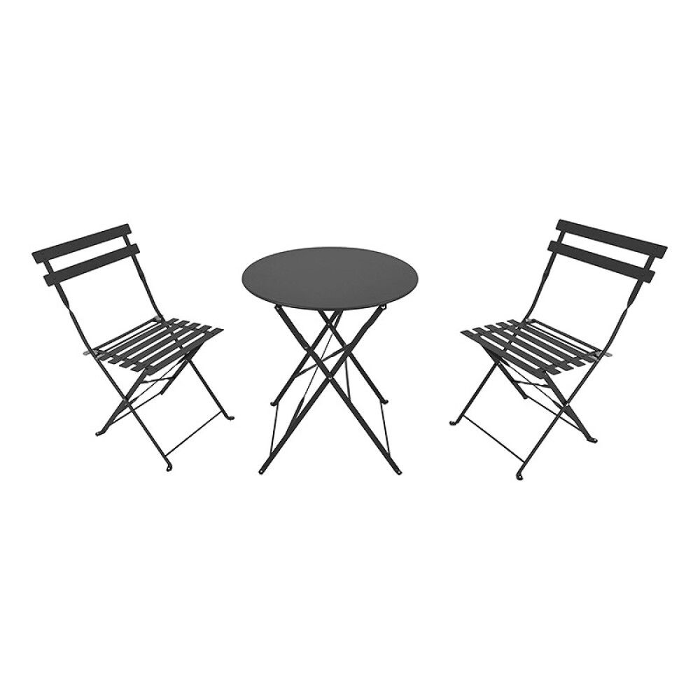 CAFÉSETT SUNFUN BISTRO + 2 STOLER BISTRO SVART