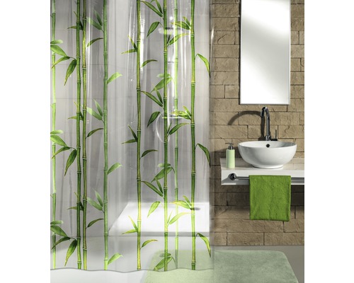 Douchegordijn Kleine Wolke Bamboe groen 180 x 200 cm