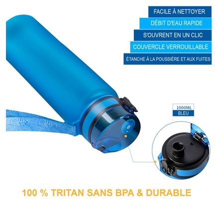 Bouteille d'hydratation - Kingcamp - En Tritan - Contenance : 1 Litre