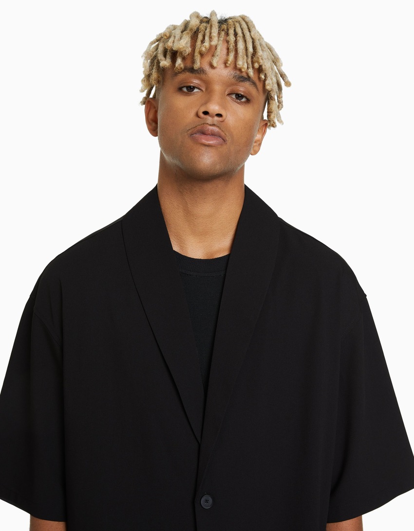 Camisa de manga curta com gola