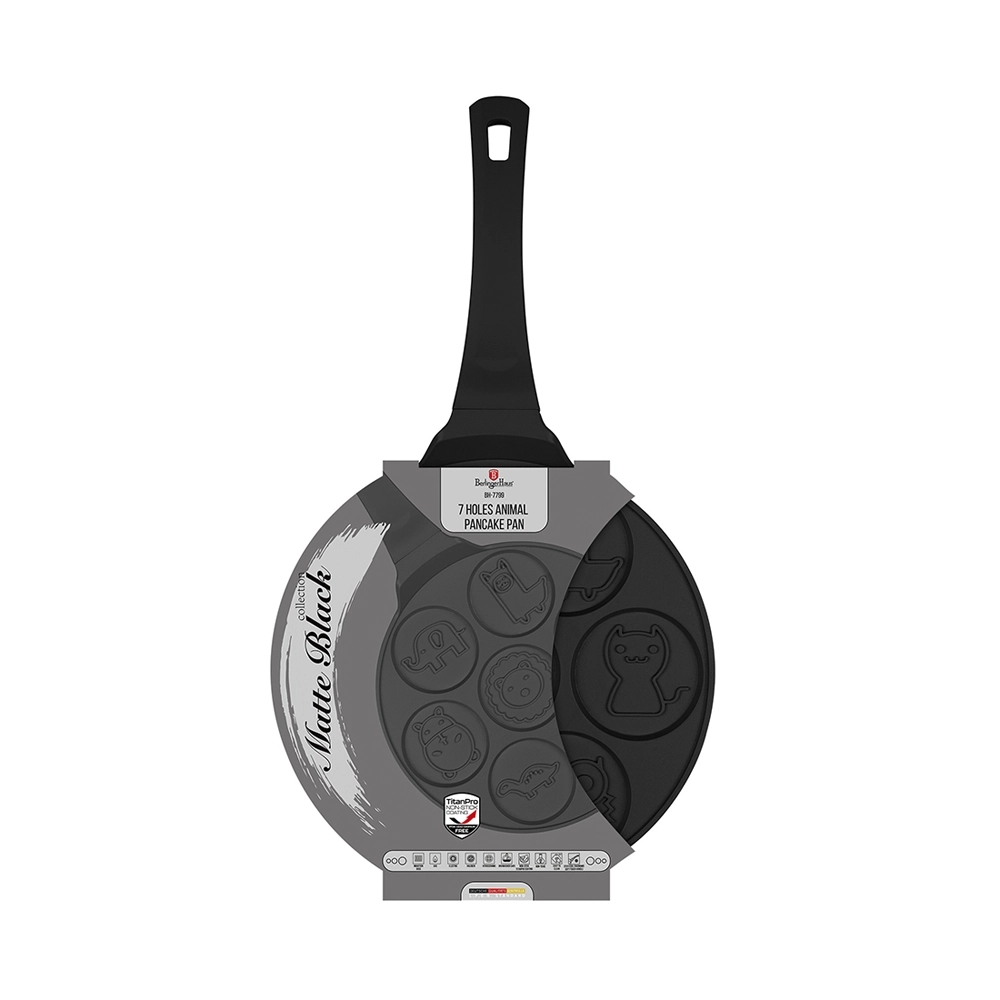 Berlinger Haus Tiere Pancake Bratpfanne Ø26cm für 7 Stk. Black Rose Collection