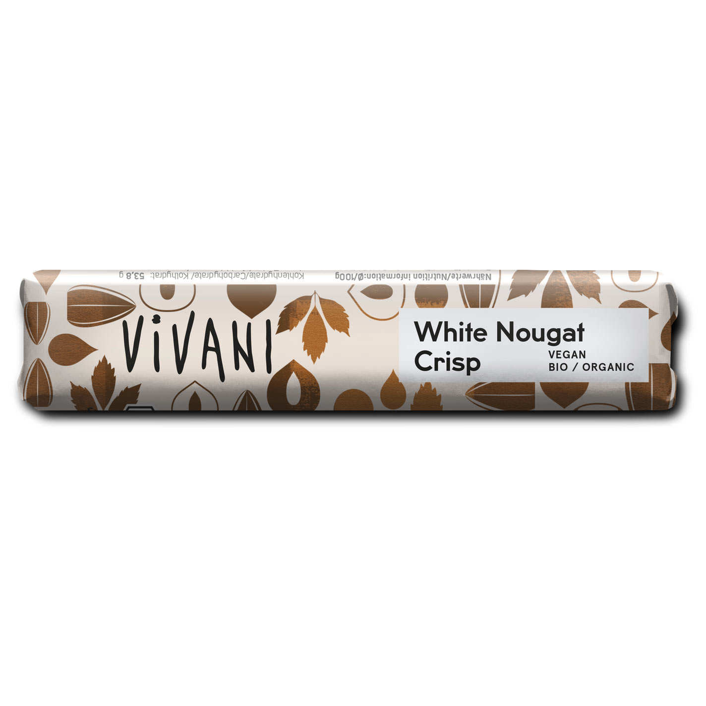 Barre de chocolat blanc bio et vegan aux croquants de noisettes - Vivani