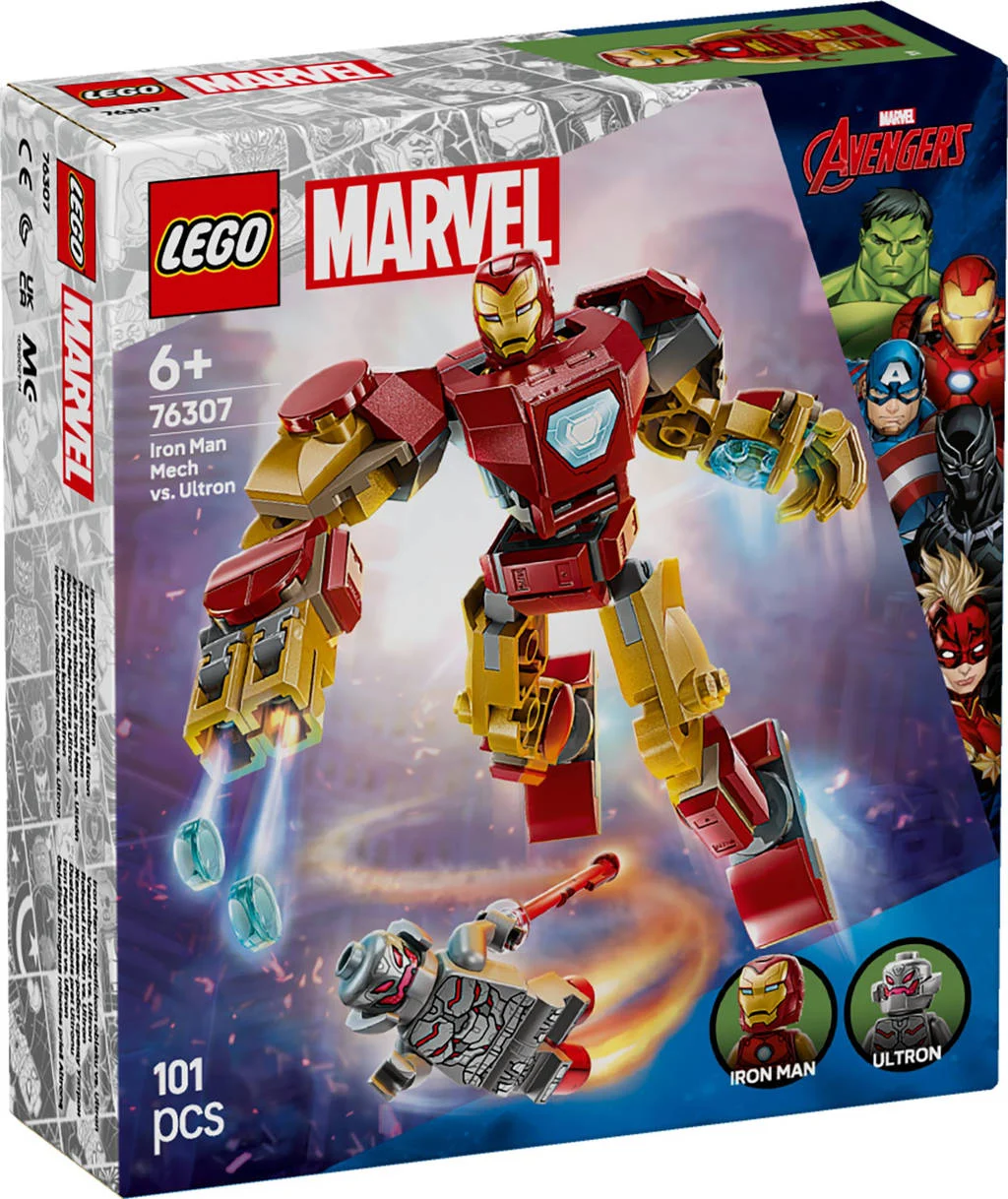 Prachtige setMarvel Iron Man mecha vs. Ultron speelset 76307