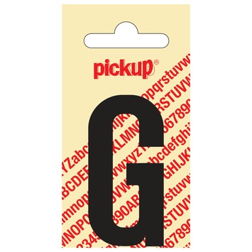 Pickup plakletter G zwart mat 60 mm