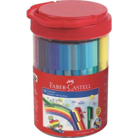 Faber-Castell Connector Filzstiftbox, 50-teilig