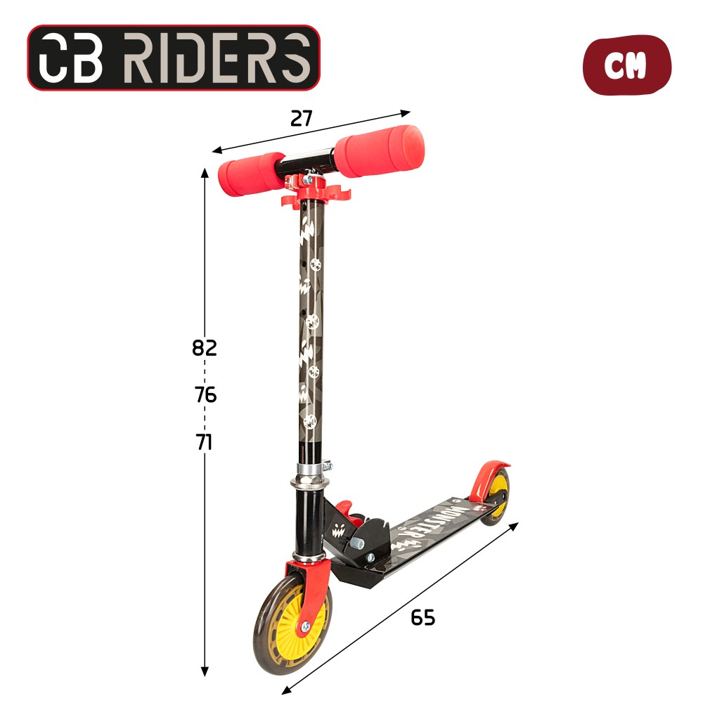 Patinete dobrável de duas rodas Cb Riders Monster