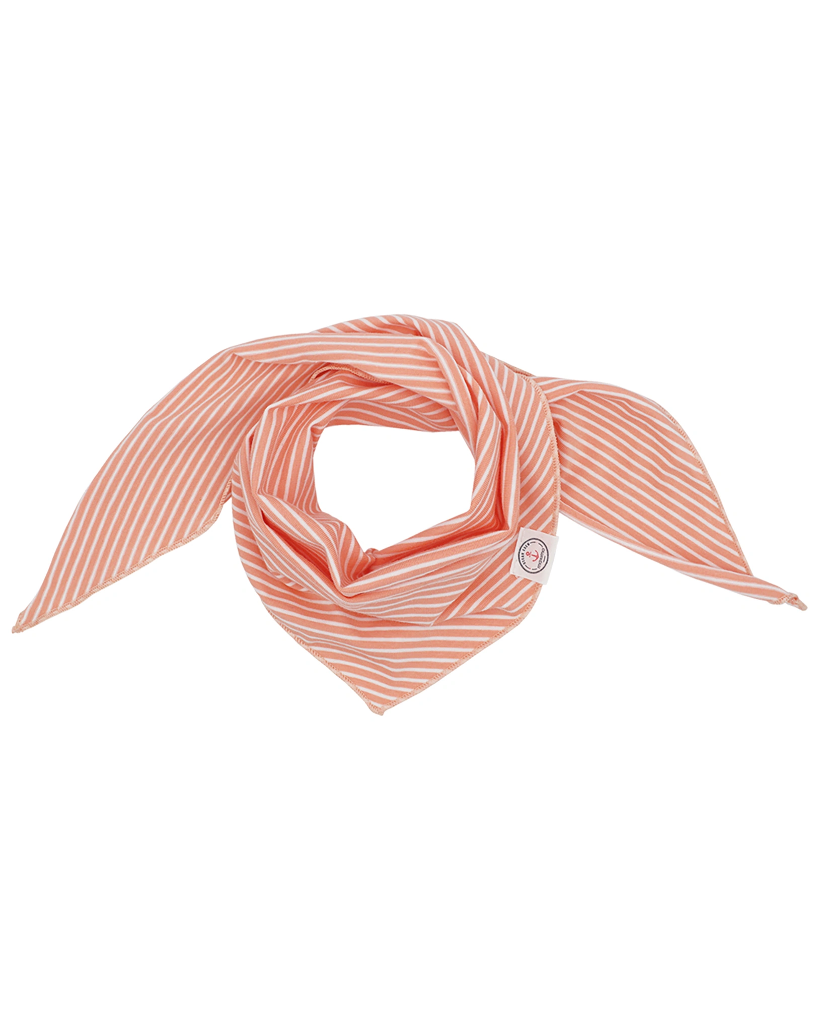 Dreieckstuch MINI in candy peach/weiß