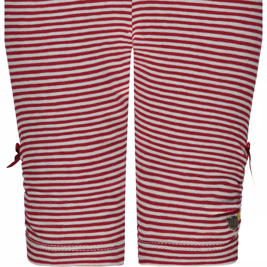 Steiff Girls Leggings, rot gestreift