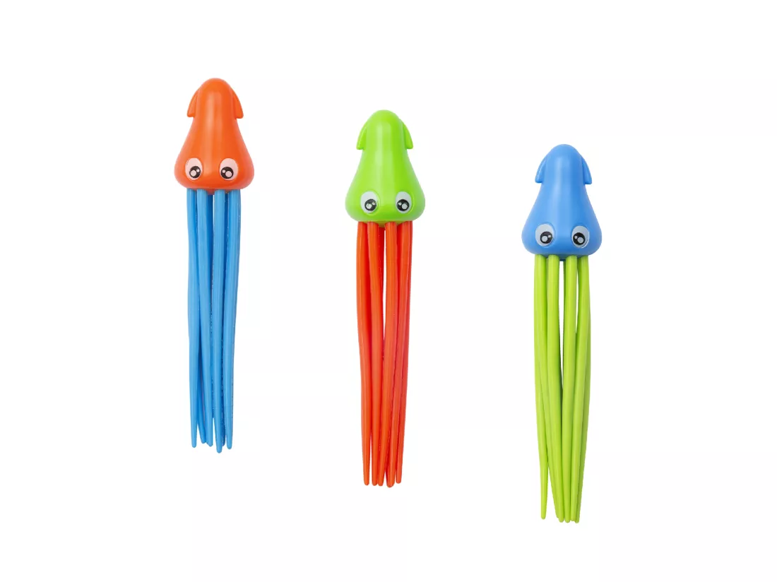 Jeu de Piscine Bestway Squiggle Wiggle avec Pieuvres de Couleurs Bleu Orange Vert pour Enfants à Partir de 3 Ans
