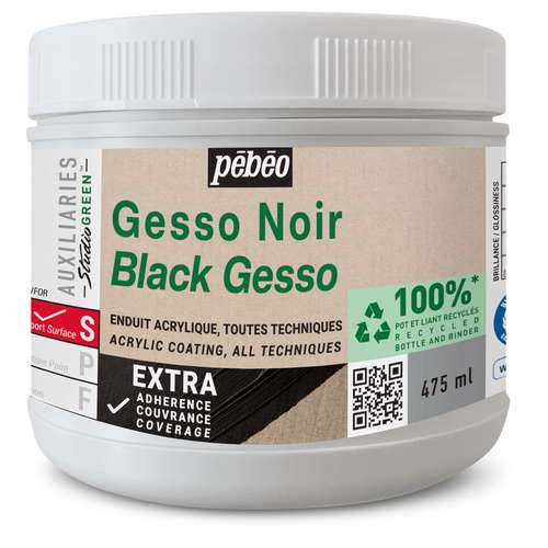 pébéo Acryl-Gesso Studio GREEN™, Schwarz