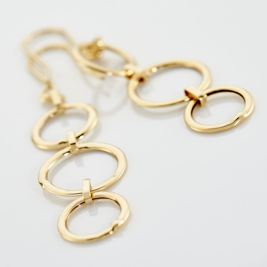 Boucles D'oreilles Pendantes Or Jaune Isabela