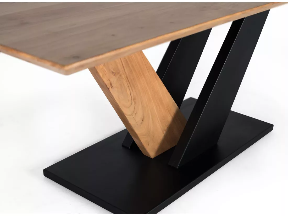 TABLE À MANGER EN BOIS D'ACACIA Multicolor.Giner y Colomer.77x100x200