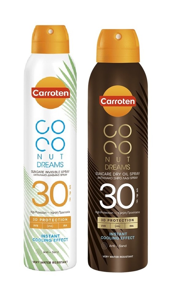 Carroten - Suncare Dry Mist SPF 30 200 ml + Carroten - Suncare Dry Oil SPF 30 150 ml - Solcreme