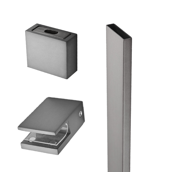 Saniclear Redro stabilisatiestang 100cm voor plafondbevestiging verouderd ijzer - gunmetal
