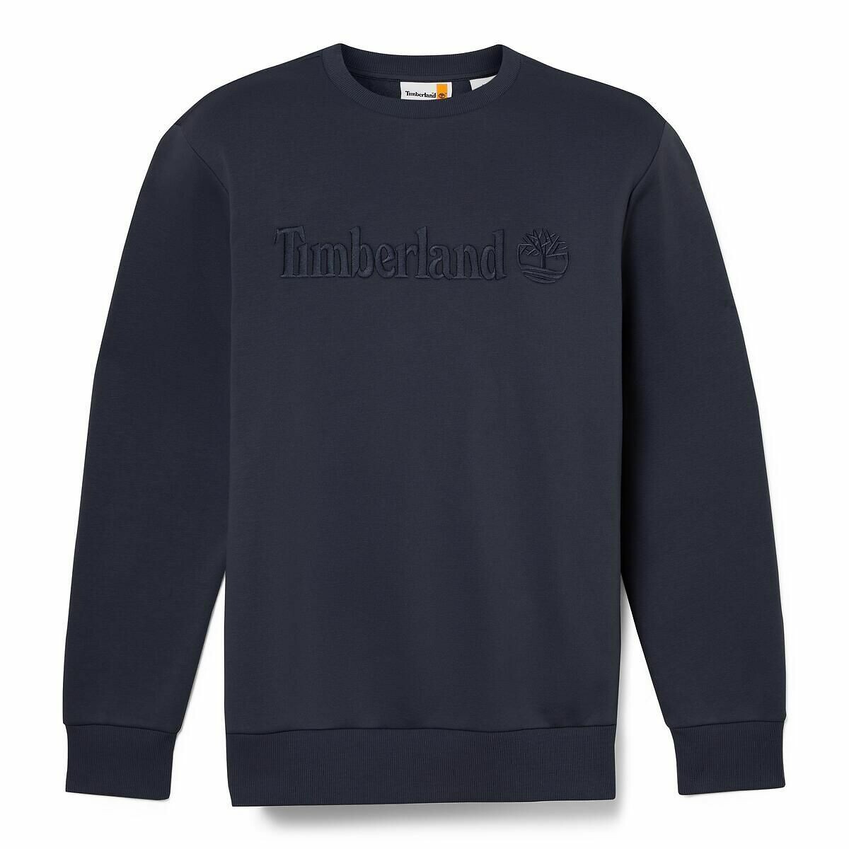 Suéter Timberland com gola redonda e logotipo bordado tom sobre tom.