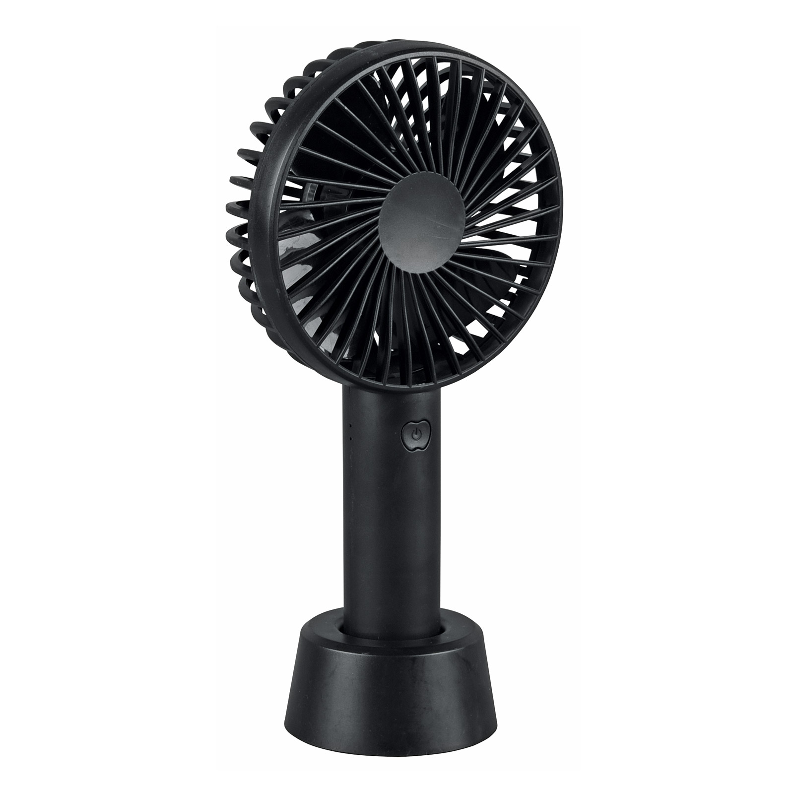 Handventilator - schwarz - akkubetrieben - mit Standfuß