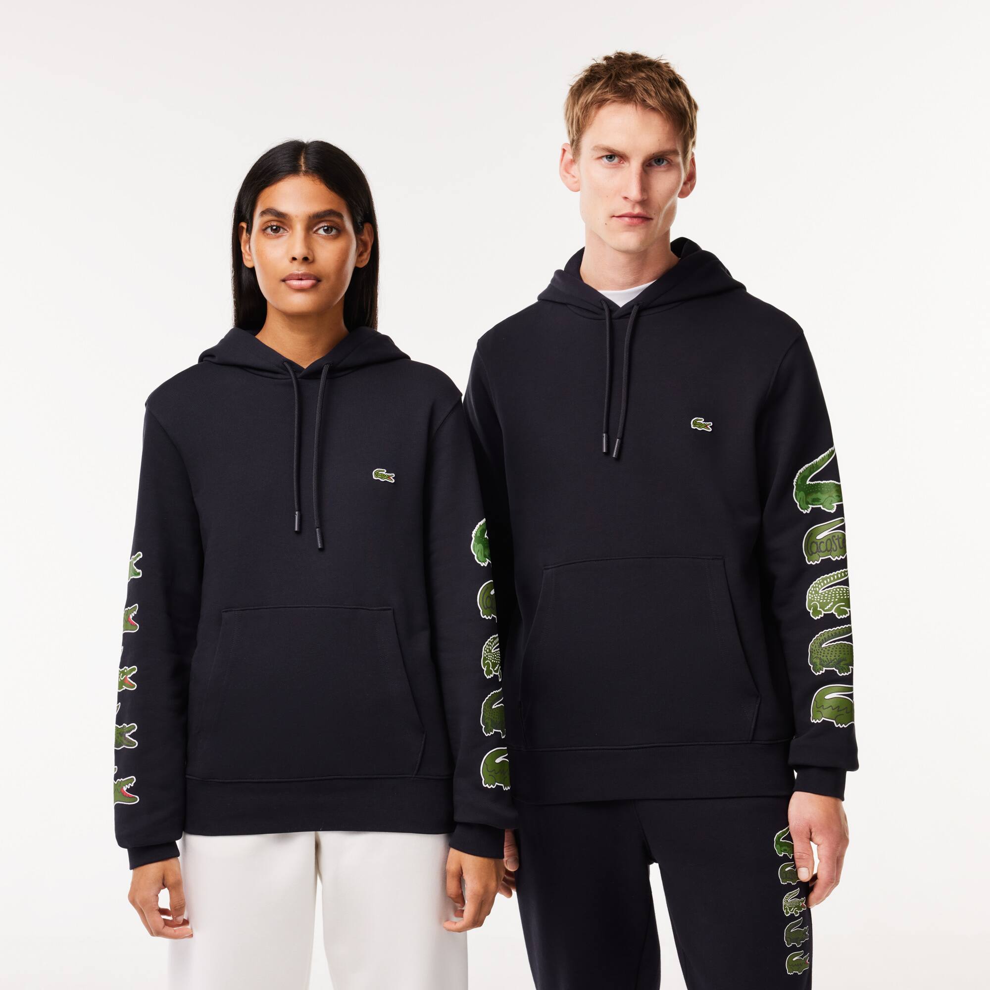 Kontrast-Krokodil-Hoodie Sweatshirts - Blau - Lacoste - Unisex