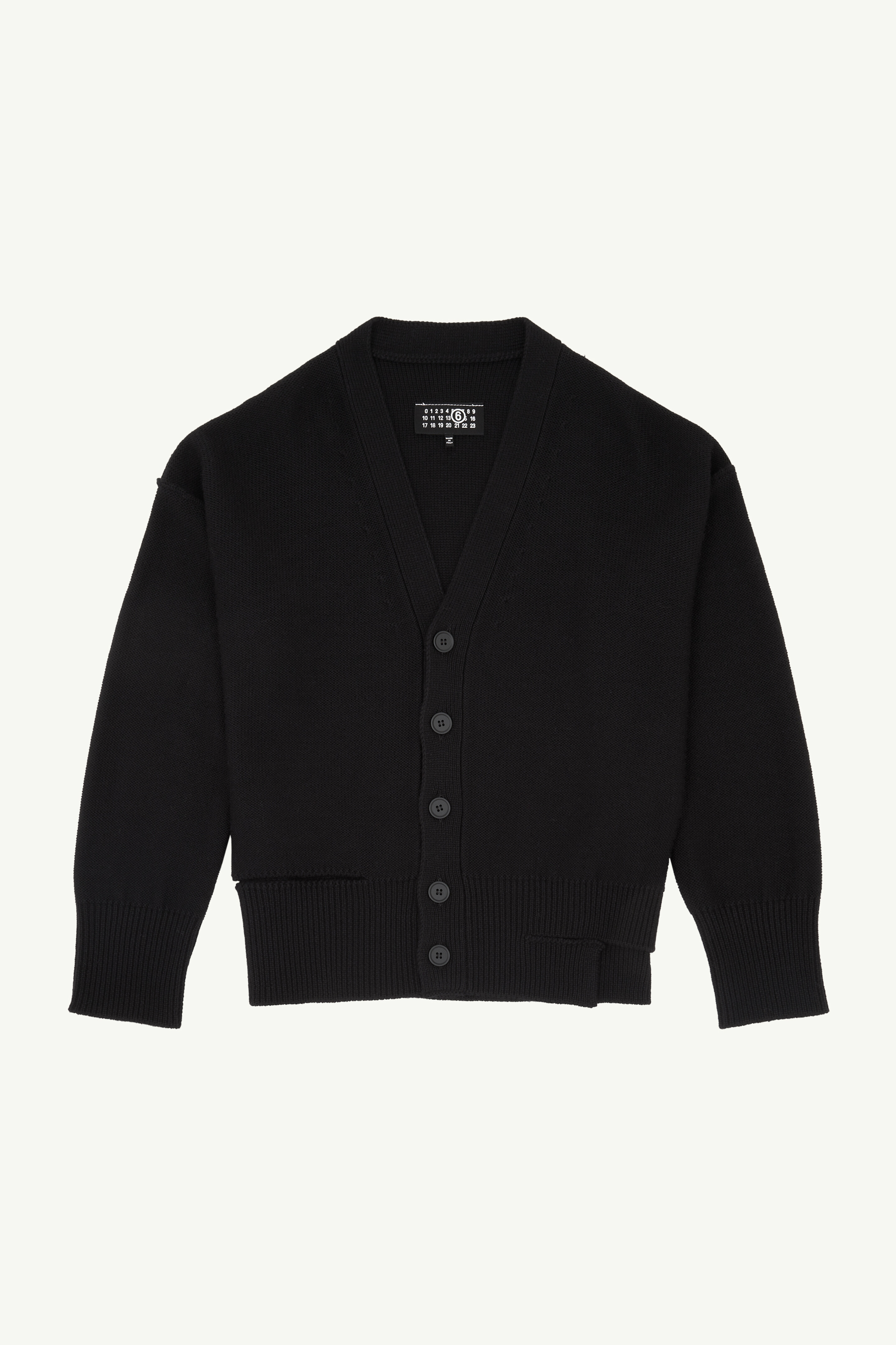 Cardigan en laine décolleté en V pour femme | MM6