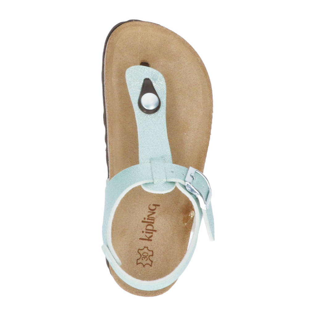 Kipling sandalen lichtgroen/zilver