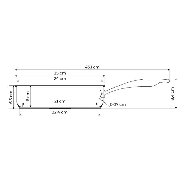Sauteuse antiadhérente inox Excell'Inox 24 cm Mathon