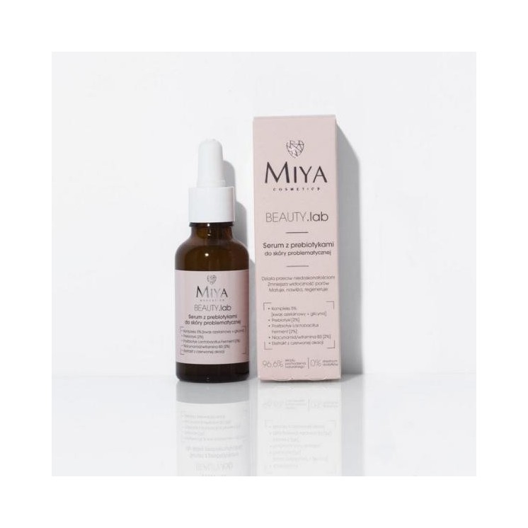 Miya Cosmetics BEAUTY .lab Serum met prebiotica voor een problematische huid 30 ml