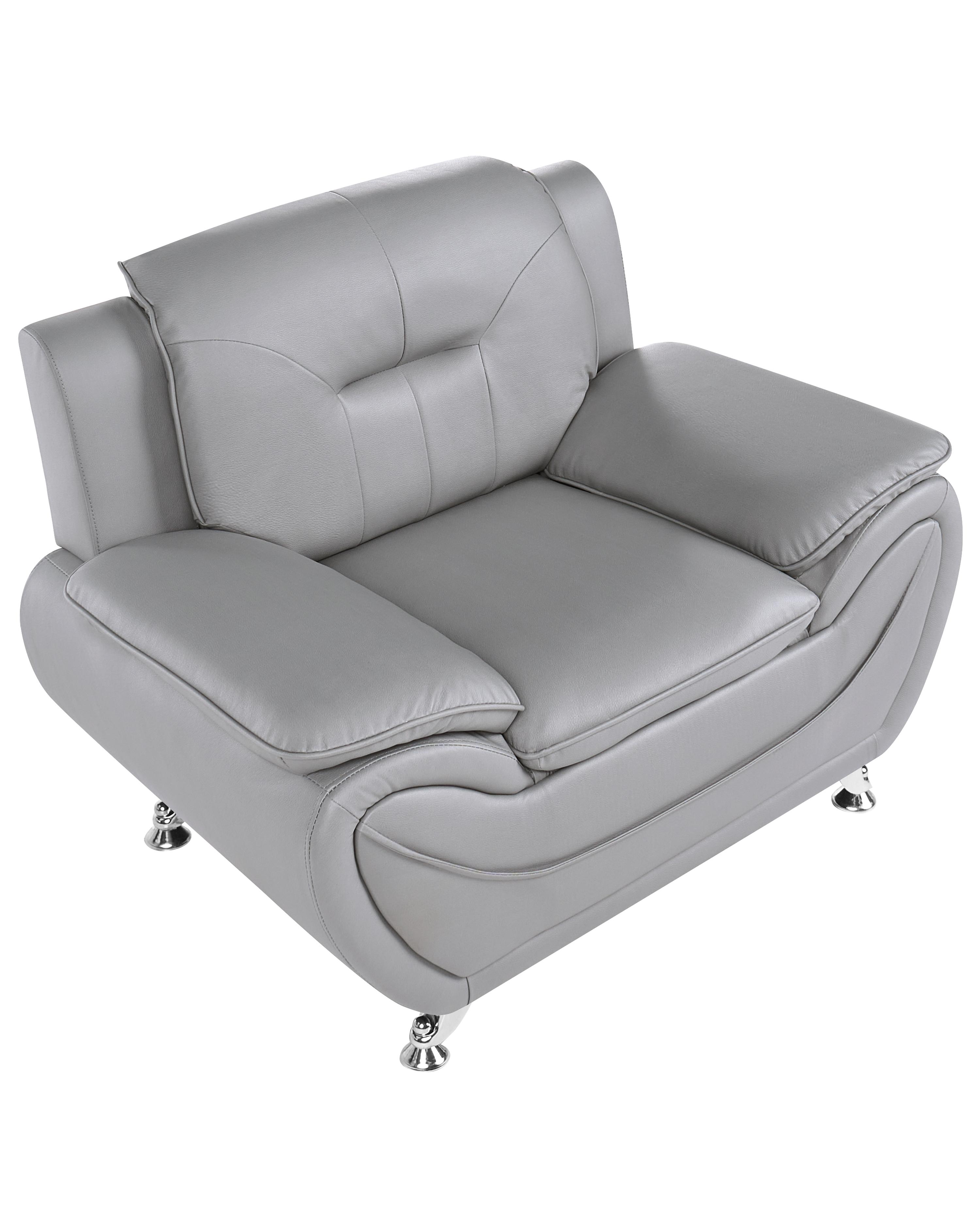 Fauteuil LEIRA Kunstleer Grijs