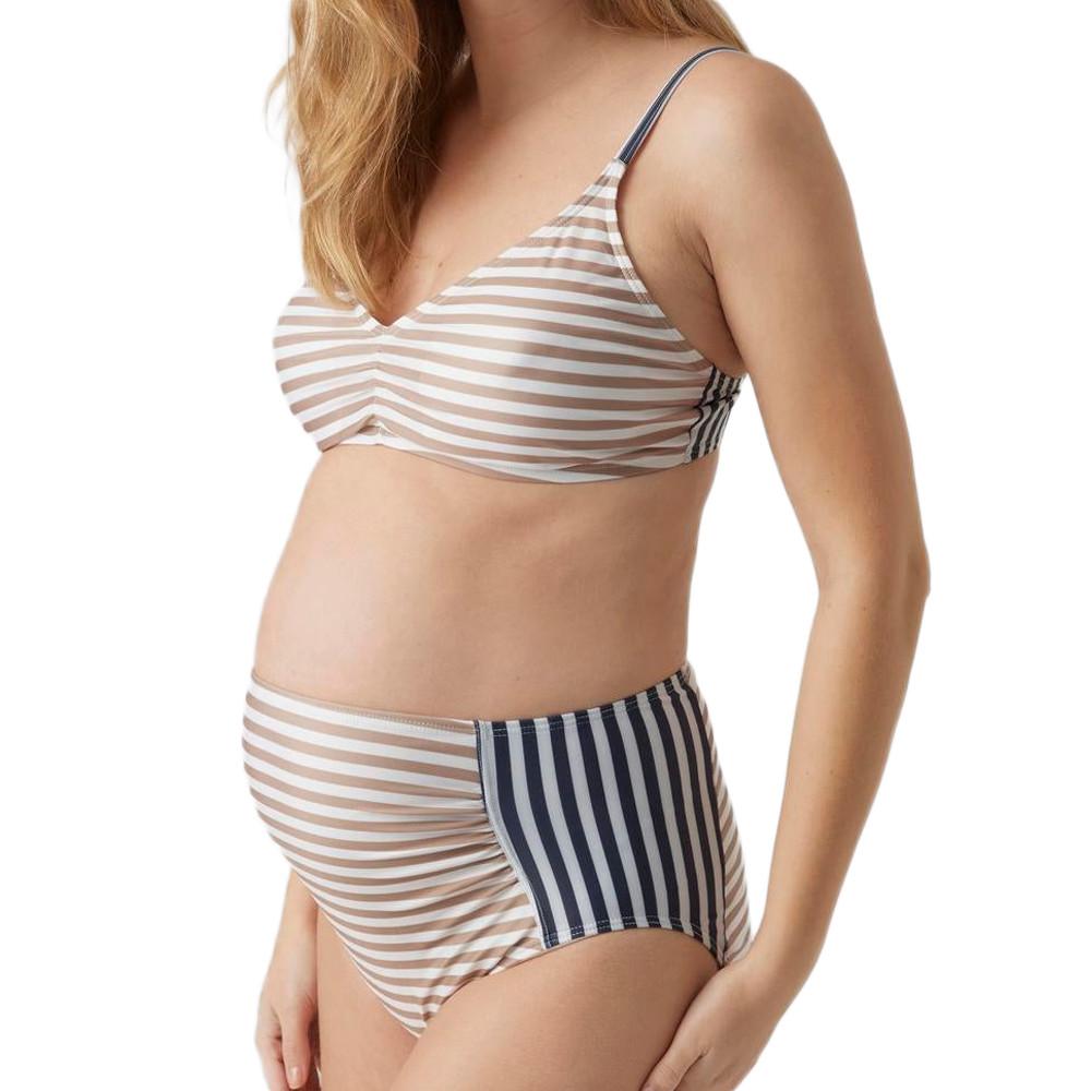Mamalicious Maillot de bain de Grossesse Bleu/Marron Femme Mamalicious Vega
