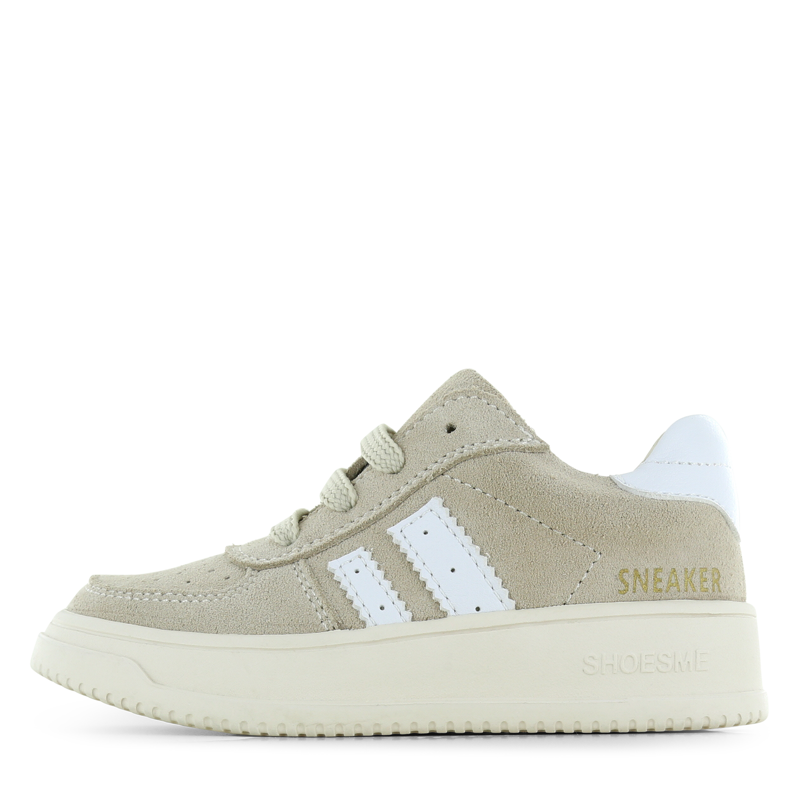Shoesme beige sneaker Microfiber leer, Suède | Uni schoenen