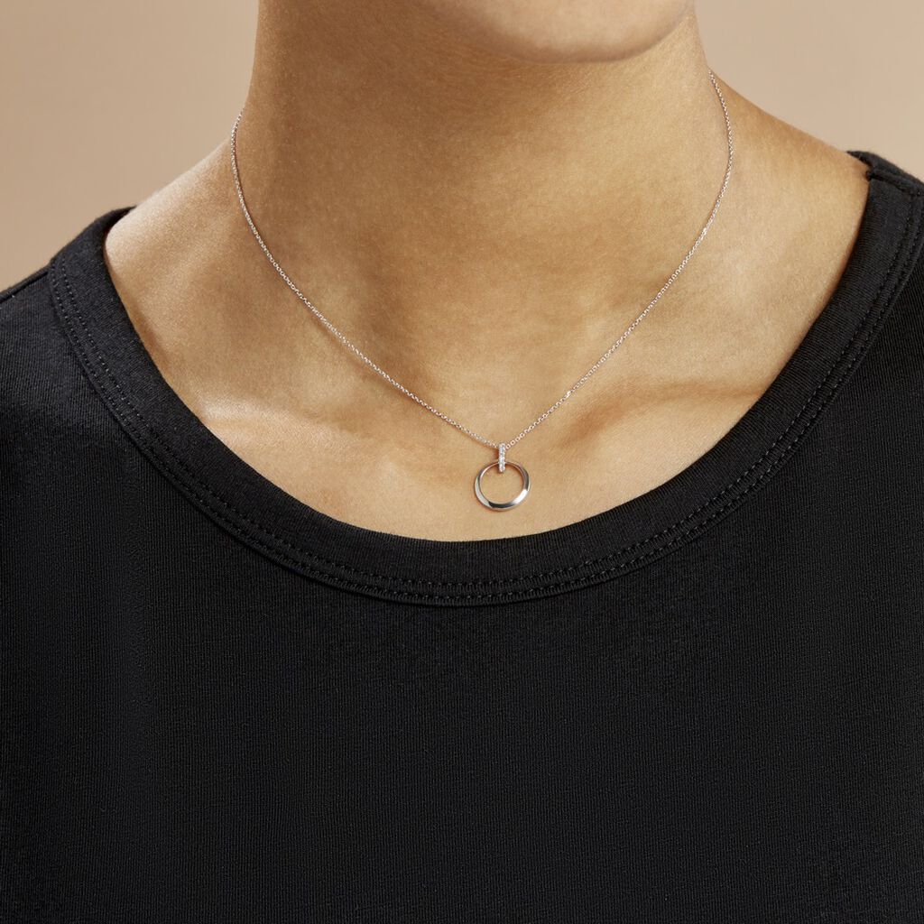 Collier Melissande Or Blanc Diamant